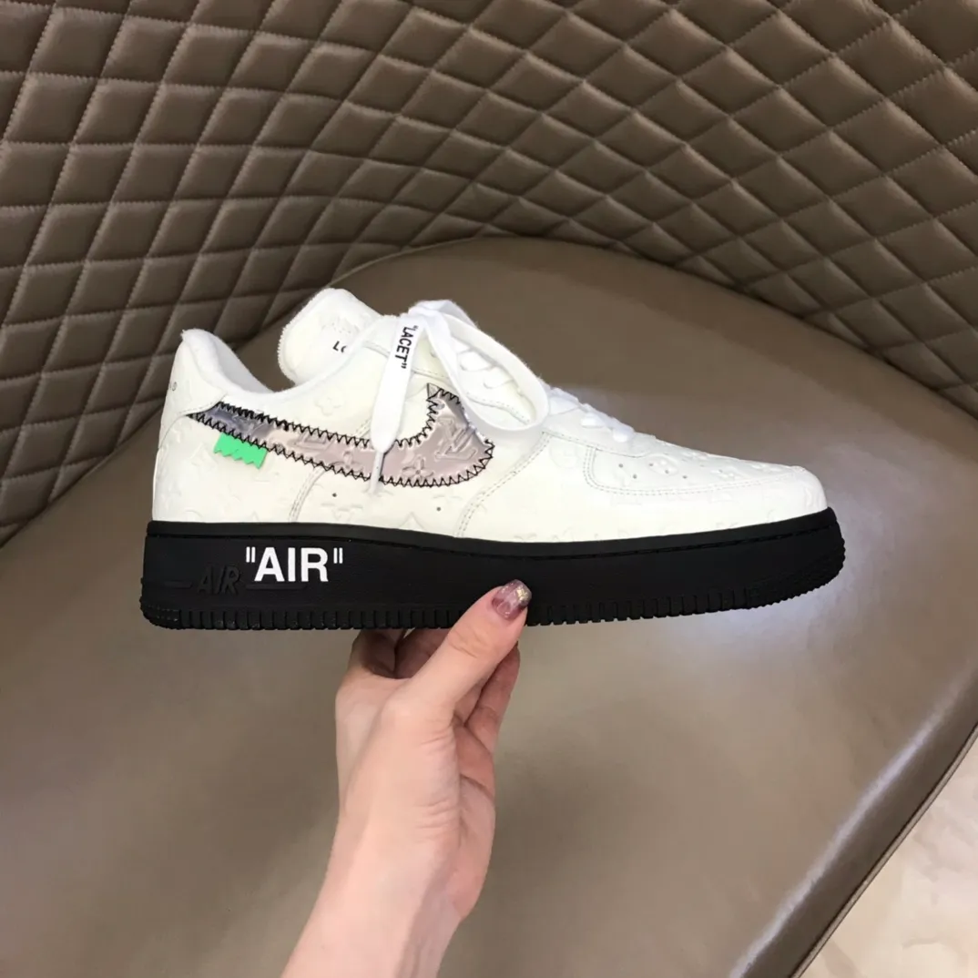 Men's shoes 💰p440 "*OUIS *UITTO*" x OFF-WHITE x Nike tripartite collaboration! Trendy and cool men's casual sports shoes with unrivaled color matching. The design idea basically continues the style of THE TEN. The Swoosh line and tongue label have a very familiar visual effect and are both fashionable and trendy! A must-have for fashionistas! The effect on your feet is absolutely stunning! (The original drawer packaging accessories are complete) Code number 38-45